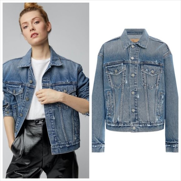 Like new GRLFRND 'Kim' 100% Cotton Denim Jacket in 'Living The Blues' Sz… - Picture 1 of 11